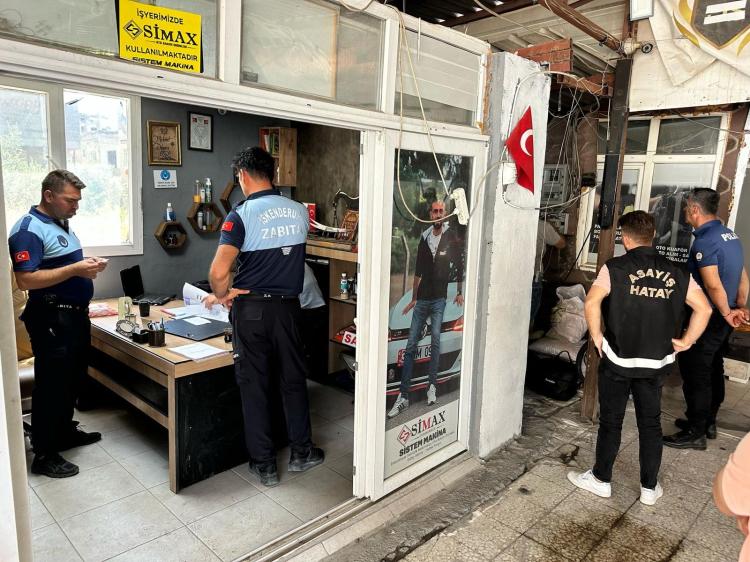 İskenderun’da Oto Yıkama ve Otoparklara Denetim