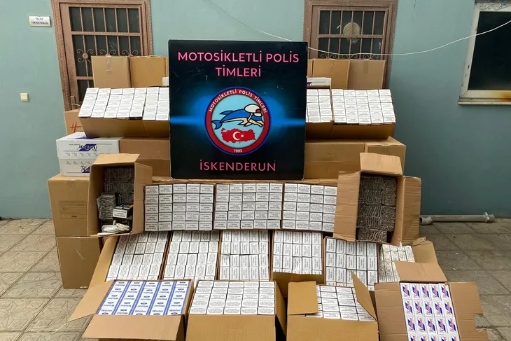 İskenderun’da 960.000 adet makaron ele geçirildi