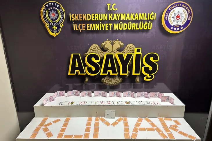 İskenderun’da kumar oynayan şahıslar polise yakalandı