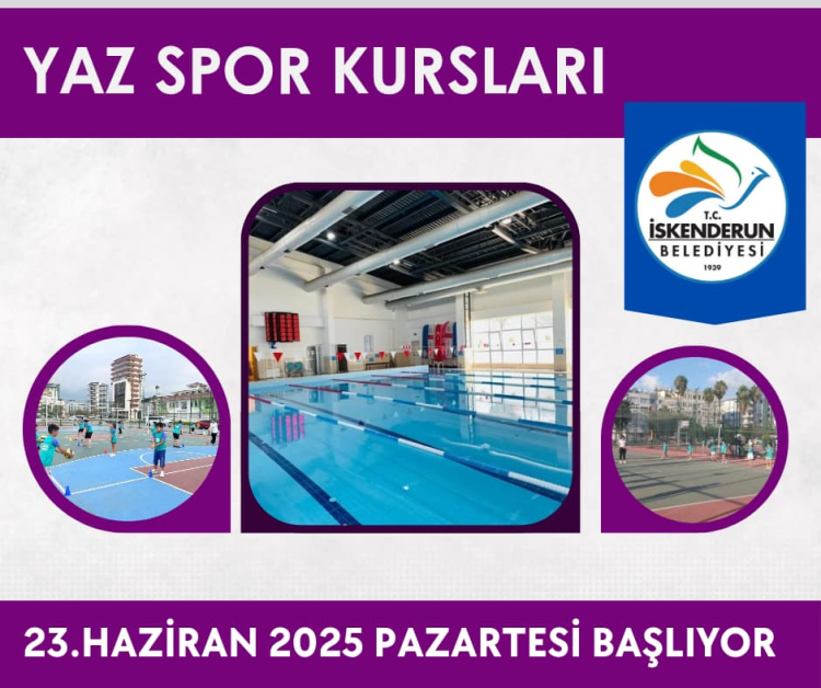 ÇOCUKLAR YAZ SPOR KURSLARINDA BULUŞUYOR…