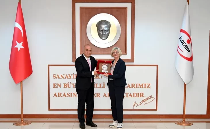 ALMANYA ANKARA BÜYÜKELÇİSİ SORG, İSDEMİR GENEL MÜDÜRÜ AYHAN AKIN’I ZİYARET ETTİ