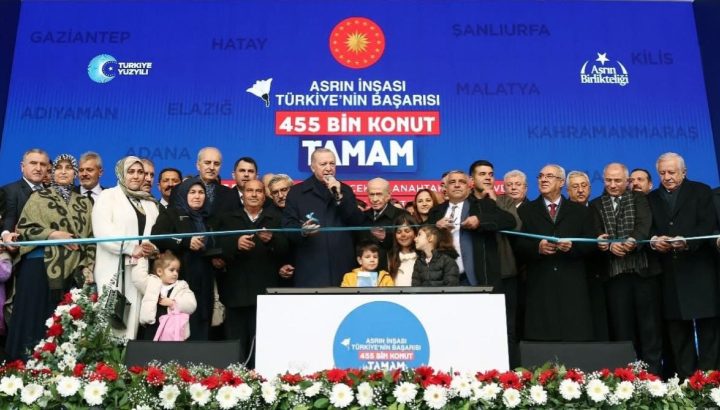 Cumhurbaşkanı Erdoğan, 455 Bininci Afet Konutu Kura Çekimi ve Anahtar Teslimi Töreni’nde konuştu