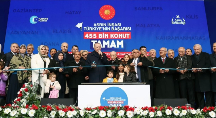 Cumhurbaşkanı Erdoğan, 455 Bininci Afet Konutu Kura Çekimi ve Anahtar Teslimi Töreni’nde konuştu